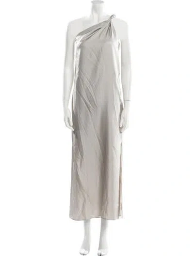 Pre-owned Loulou Studio Silk Long Dress In Gray