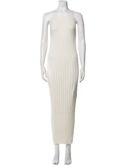 Pre-owned Loulou Studio Silk Long Dress In Neutral