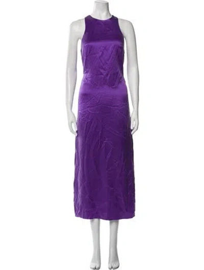 Pre-owned Loulou Studio Silk Long Dress In Purple