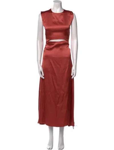 Pre-owned Loulou Studio Silk Long Dress In Red