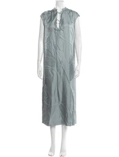 Pre-owned Loulou Studio Silk Long Dress W/ Tags In Blue