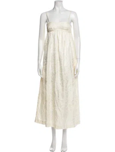 Pre-owned Loulou Studio Silk Long Dress W/ Tags In Neutral