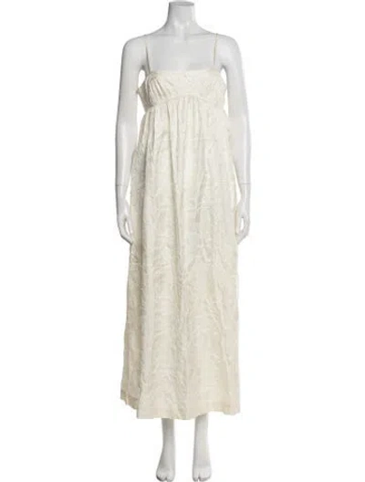 Pre-owned Loulou Studio Silk Long Dress W/ Tags In Neutrals