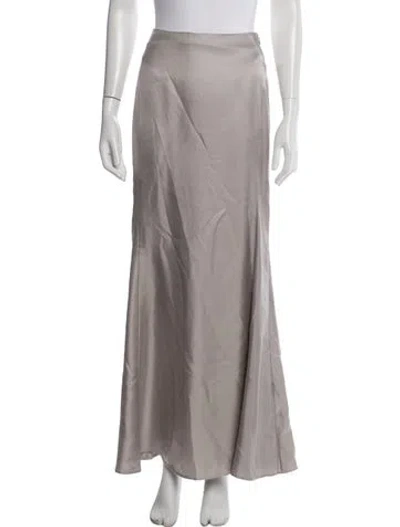 Pre-owned Loulou Studio Silk Long Skirt In Grey