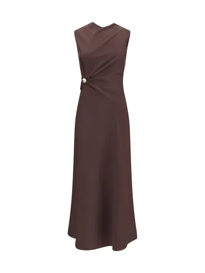 LOULOU STUDIO SILK MIDI DRESS
