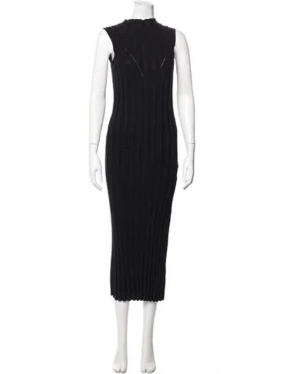 Pre-owned Loulou Studio Silk Midi Length Dress W/ Tags In Black