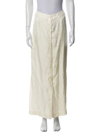 Pre-owned Loulou Studio Silk Midi Length Skirt In Neutral