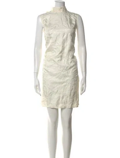 Pre-owned Loulou Studio Silk Mini Dress In Neutral