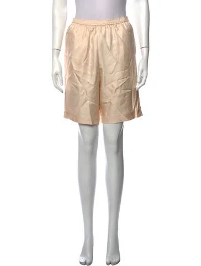 Pre-owned Loulou Studio Silk Mini Shorts In Brown