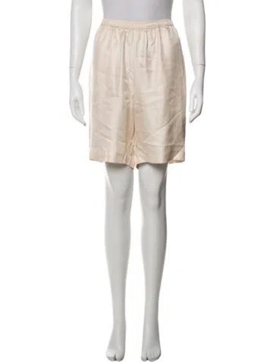 Pre-owned Loulou Studio Silk Mini Shorts In Neutrals
