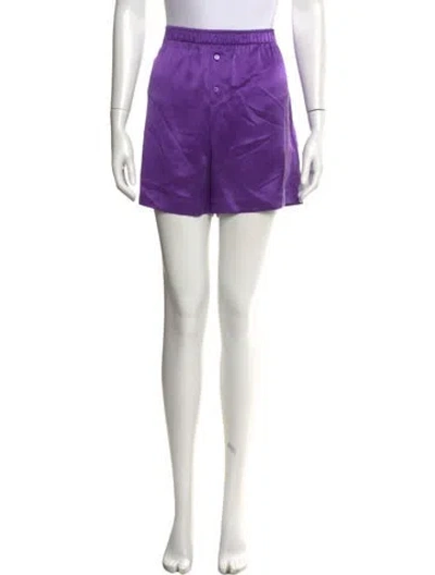 Pre-owned Loulou Studio Silk Mini Shorts In Purple