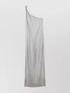 Loulou Studio Silk One Shoulder Draped Floor-length Dress In Gray