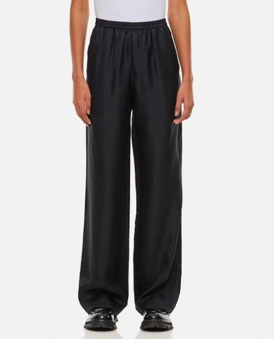 Loulou Studio Silk Palazzo Pants In Black