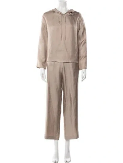 Pre-owned Loulou Studio Silk Pant Set In Neutral