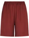Loulou Studio Silk Shorts With Relaxed Fit In Red