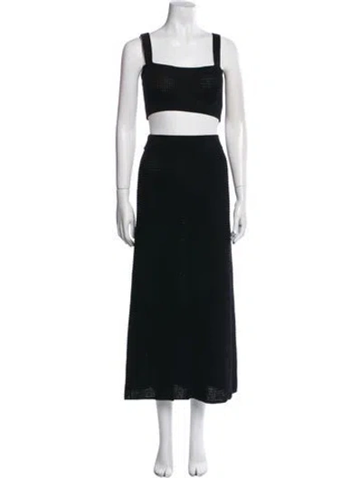 Pre-owned Loulou Studio Silk Skirt Set In Black
