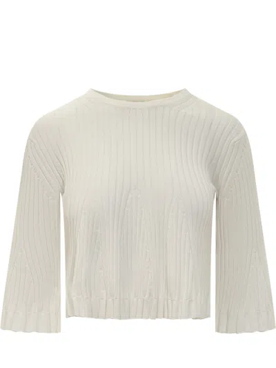 Loulou Studio Silk Top In Rice Ivory