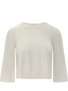 Loulou Studio Ammi Cropped Ribbed Silk-blend Top In White