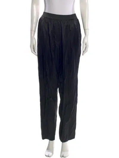 Pre-owned Loulou Studio Silk Wide Leg Pants In Black