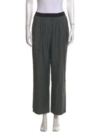 Pre-owned Loulou Studio Silk Wide Leg Pants In Gray