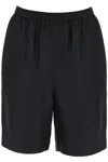 Loulou Studio Silk Zinia Shorts Set In Black (black)