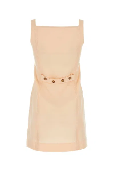 Loulou Studio Skin Pink Wool Icon Straight-cut Dress In Creamrose