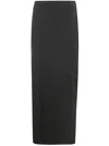 Loulou Studio Stretch Wool Skirt In Samos Style In Grey