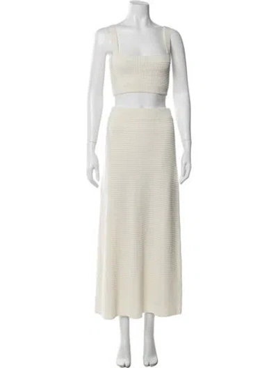 Pre-owned Loulou Studio Skirt Set In Neutrals