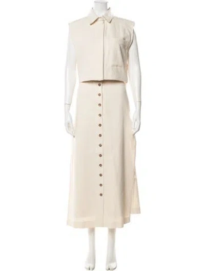Pre-owned Loulou Studio Skirt Set In Neutrals