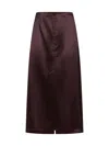 Loulou Studio Skirt In Midnight Bordeaux