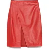 Loulou Studio Asymmetrical Red Lambskin Skirt In Red