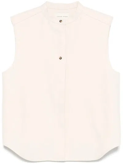 Loulou Studio Sleeveless Boxy Blouse Clothing In Beige