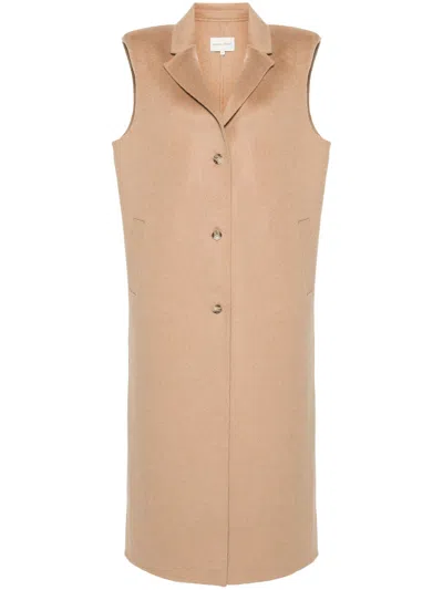 Loulou Studio Deanna Sleeveless Coat In Neutrals