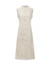 Loulou Studio Sleeveless Dress In Beige