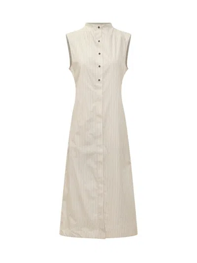 Loulou Studio Sleeveless Dress In Beige