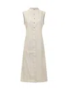 Loulou Studio Sleeveless Dress In Beige