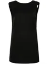 Loulou Studio Hoya Sleeveless Viscose Blend Mini Dress In Black
