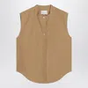 Loulou Studio Sleeveless Shirt In Sand Colour