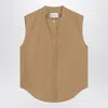 Loulou Studio Sleeveless Shirt In Sand Colour