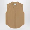 Loulou Studio Sleeveless Shirt In Sand Colour