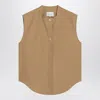 Loulou Studio Sleeveless Shirt In Sand Colour