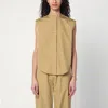 Loulou Studio Sleeveless Shirt In Sand Colour In Beige