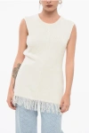 Loulou Studio Sleeveless Tunic Top With Fringed Trim