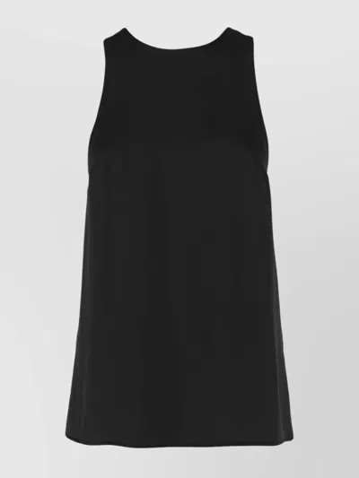 Loulou Studio Sleeveless Twist Back Top In Black