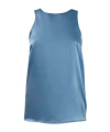 Loulou Studio Twist-detail Racerback Silk Top In Blue