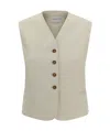 Loulou Studio Sleeveless Vest In Nude