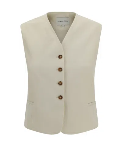 Loulou Studio Sleeveless Vest In Nude