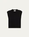 Loulou Studio Sleeveless Wool-cashmere Boxy Sweater In Black