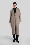 Loulou Studio Smet Cardigan In Beige Wool In Brown