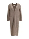 Loulou Studio Smet Cardigan In Beige Wool In Brown